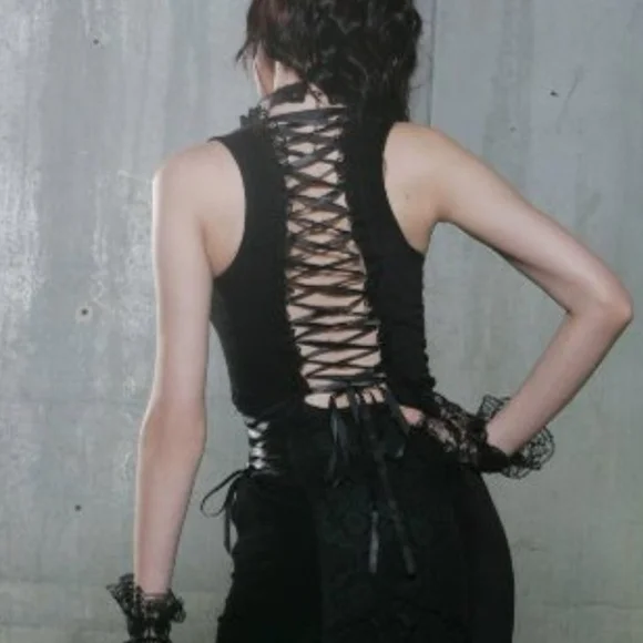 *RARE* New! LIP SERVICE "Midnight Seductions" Gothic Knee-Length Dinner Dress - Picture 2 of 16